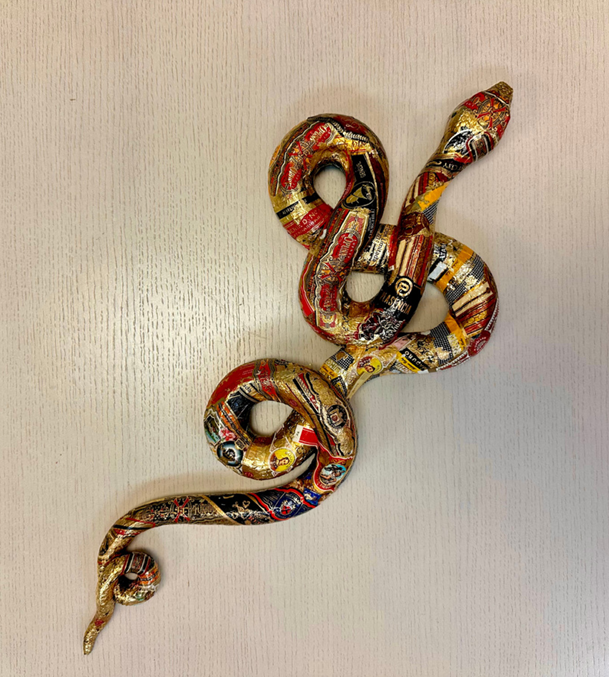 SNAKE hand crafted sculpture - GWEN ARTS
